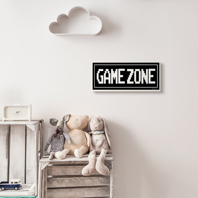 Art de jeu d'arcade de Gambill, Plaque murale, H 7 po x l 17 po x P 0,5 po