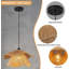 Luminaire suspendu en rotin tissé à la main lustre bohémien pour îlot de cuisine, salle à manger, couloir, corde de chanvre réglable avec douille E26