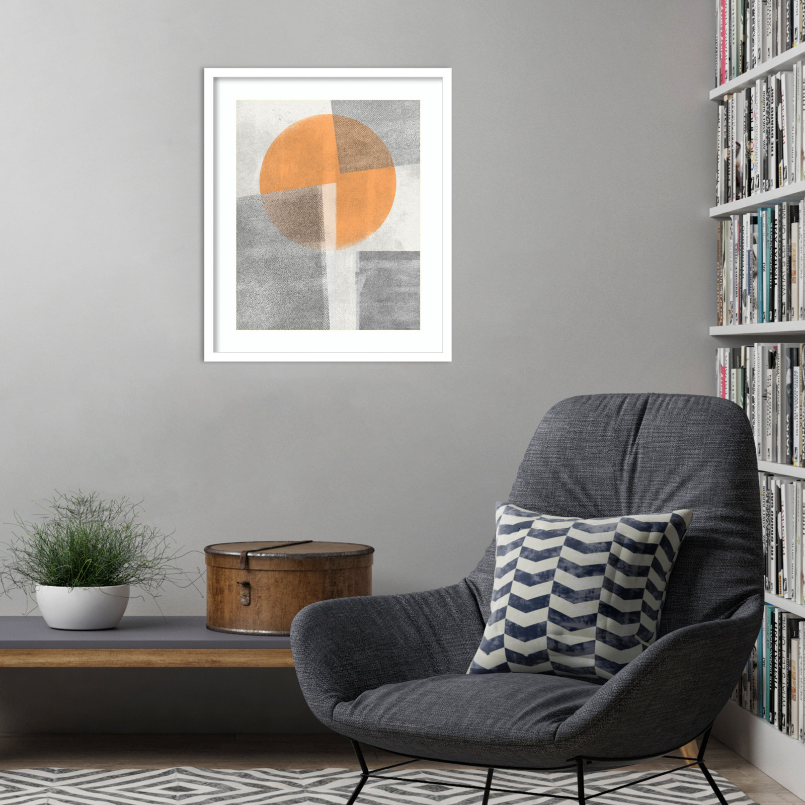 Giese "Paper Collage No. 3" Print, White, 25" H x 21" W