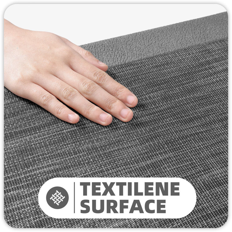 Deeana Water Resistant Anti-Fatigue Non-Skid Kitchen Mat, Rectangle 1'5" x 2'5", Dark Gray