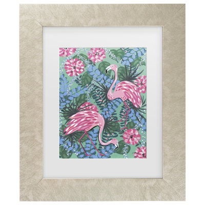 Bolog Yvette St. Amant Maximalist Flamingos Matted Framed Art