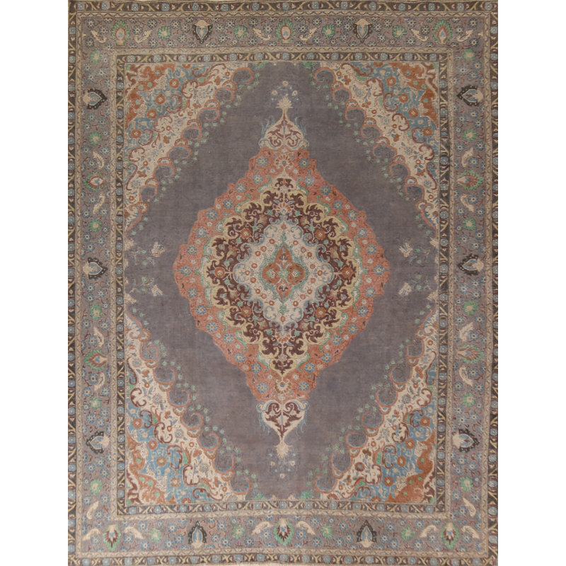 Tapis traditionnel gris rétro 10 x 12