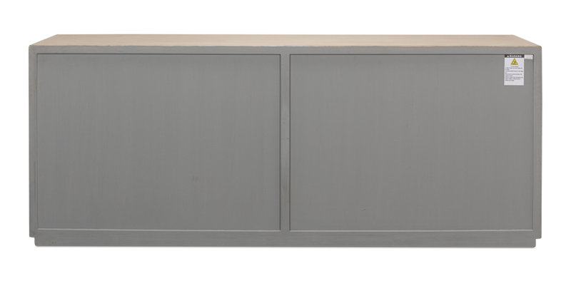 St. Nevis 92'' W Solid Wood Sideboard, Gray