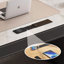 Bureau rectangulaire noir avec 6 tiroirs-109742708