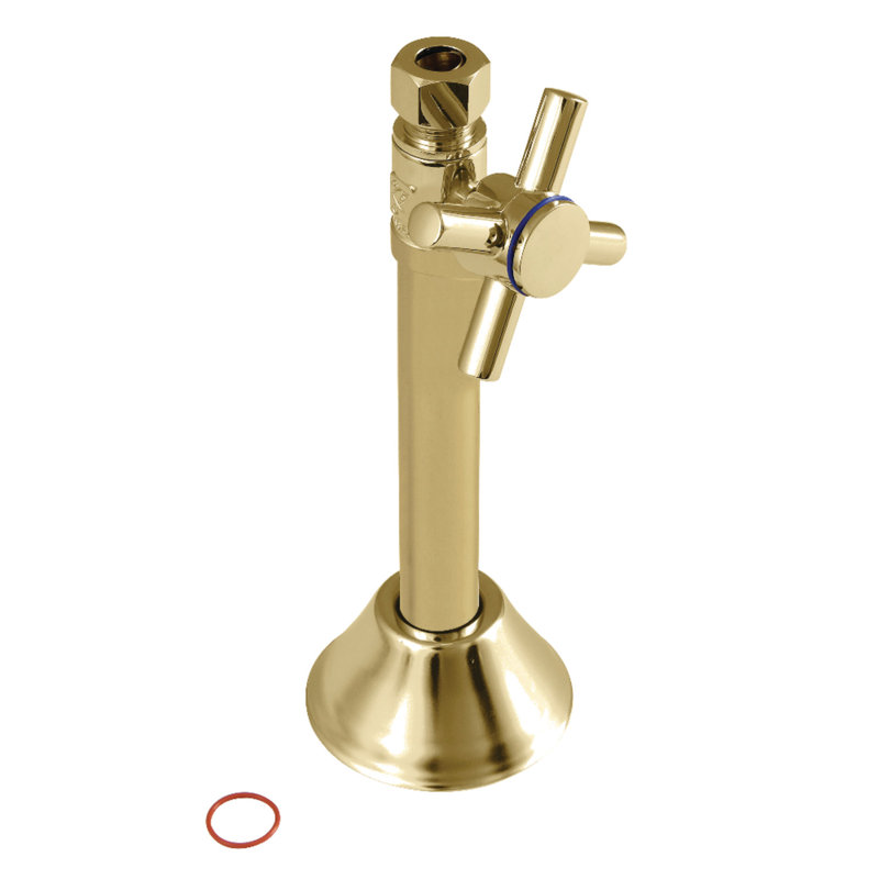 Kingston Brass Cc83250dx Sweat 1/2 po Concord X 3/8 po Robinet d'arrêt droit Comp avec extension de 5 po, noir mat
