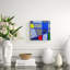 Mosaic Color Grid-Cobalt Blue On Cobalt Blue Painting by Eddie Bruckner-107167888