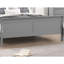 Grand lit gris, style transitionnel, placage de bois, anglais, preuve, l 62,5 po x P 88,5 po H 47 po, cadre de lit additionnel attrayant avec design, bois massif, meubles-130428462-130428456