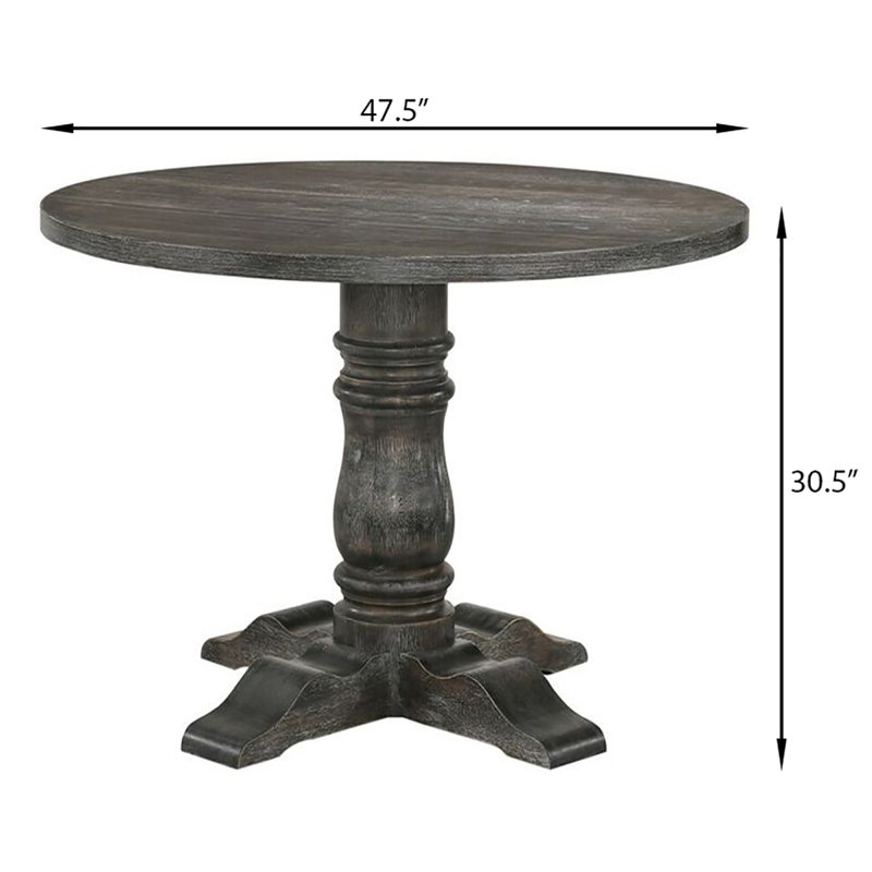 Capwell Weathered Gray Round Dining Table