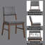 Ensemble de 2 chaises d'appoint en velours côtelé et finition noyer gris Seda-1310915370