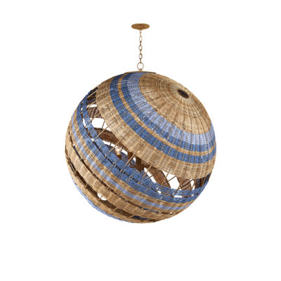 Senjyo 5 - Light Wrought Iron Dimmable Globe Chandelier