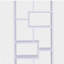 Bibliothèque géométrique blanche à 8 tablettes-1526928494