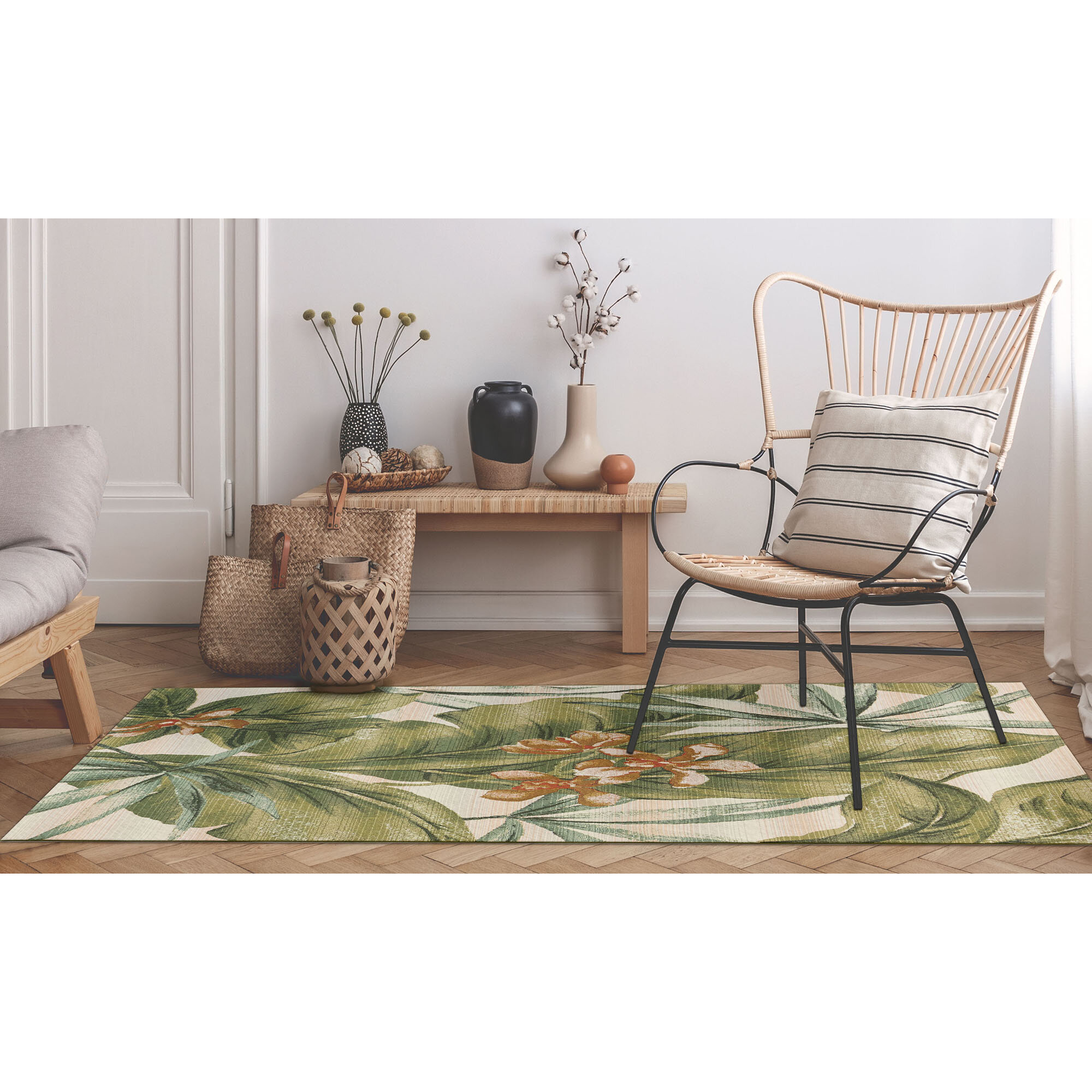 Bird Border Hand Hooked Indoor Outdoor Mats by Liora Manne