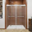Porte de douche à double fermeture coulissante sans cadre avec verre transparent de 3/8 po (10 mm) Opal Mirage MCOCOD l 52 "-54" x H 76 "-74762872