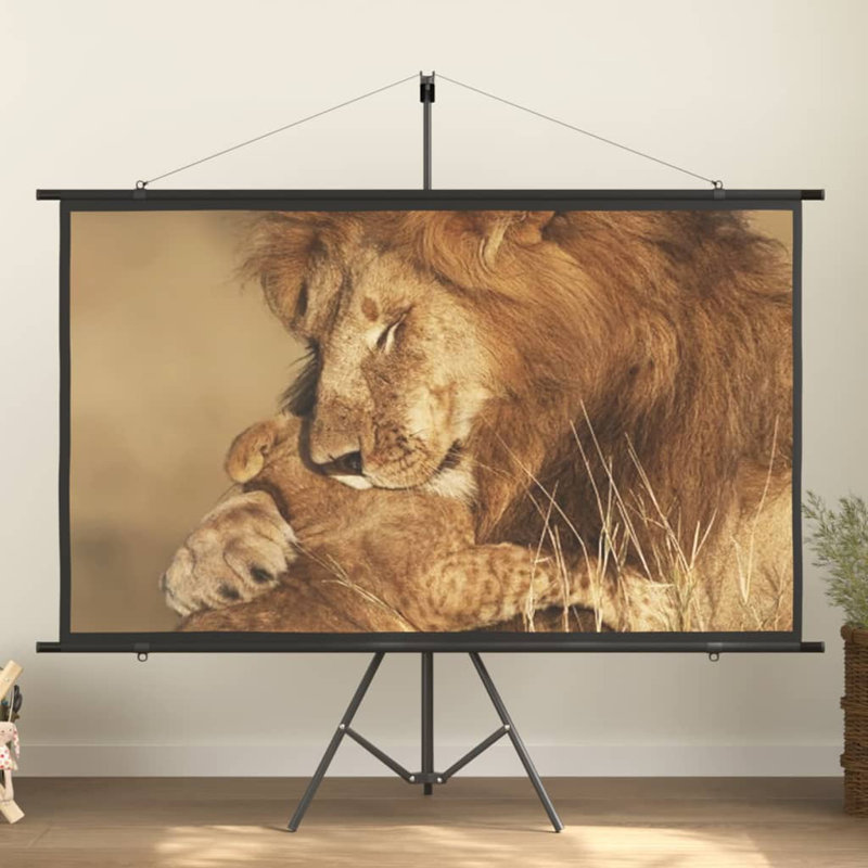 Projection Screen Home Theater Screen Pull-down, 45.28" H x 75.20" W