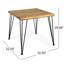 Table d'extérieur - Bois massif avec lambris élégant, plateau 32,5 po