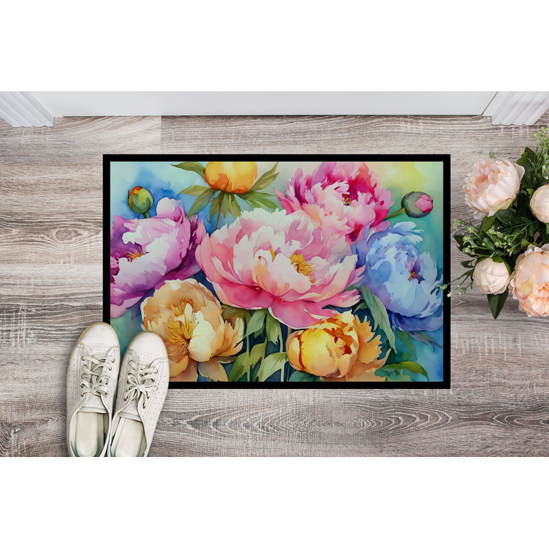 Tapis de porte d'extérieur antidérapant Lenna, L 24 po x L 36 po