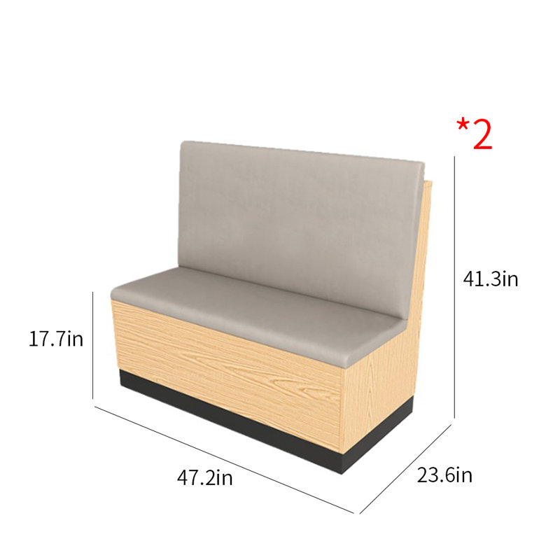 Banc rembourré en similicuir Burger Bar