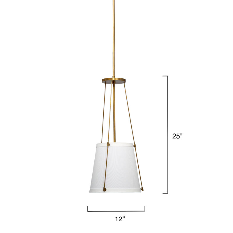 California 1 - Light Pendant, Antique Brass