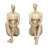 Modern Seated Figurine Bookends for Home Decor - Decorative Book Ends for Bookshelf Decor, Office Desk, or Shelf Styling - Set of 2-1207347509