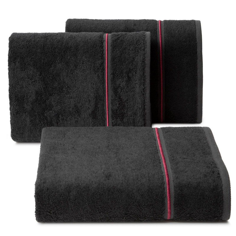 Kirren Midweight Jacquard Hand Towel, Black