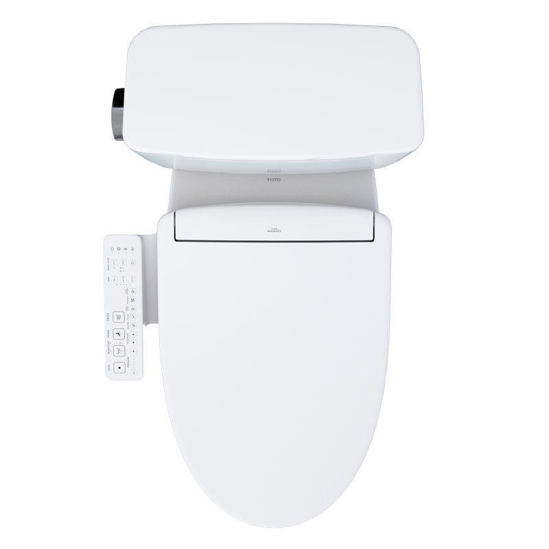 TOTO® Drake® WASHLET®+ Two-Piece Elongated 1.6 GPF Universal Height TORNADO FLUSH® Toilet with S2 Bidet Seat, 10 Inch Rough-In, Cotton White - MW7763346CSFG.10#01