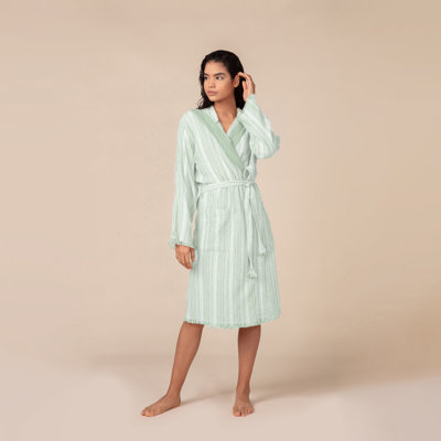 Mid-Calf Bathrobe with Pockets and Hood