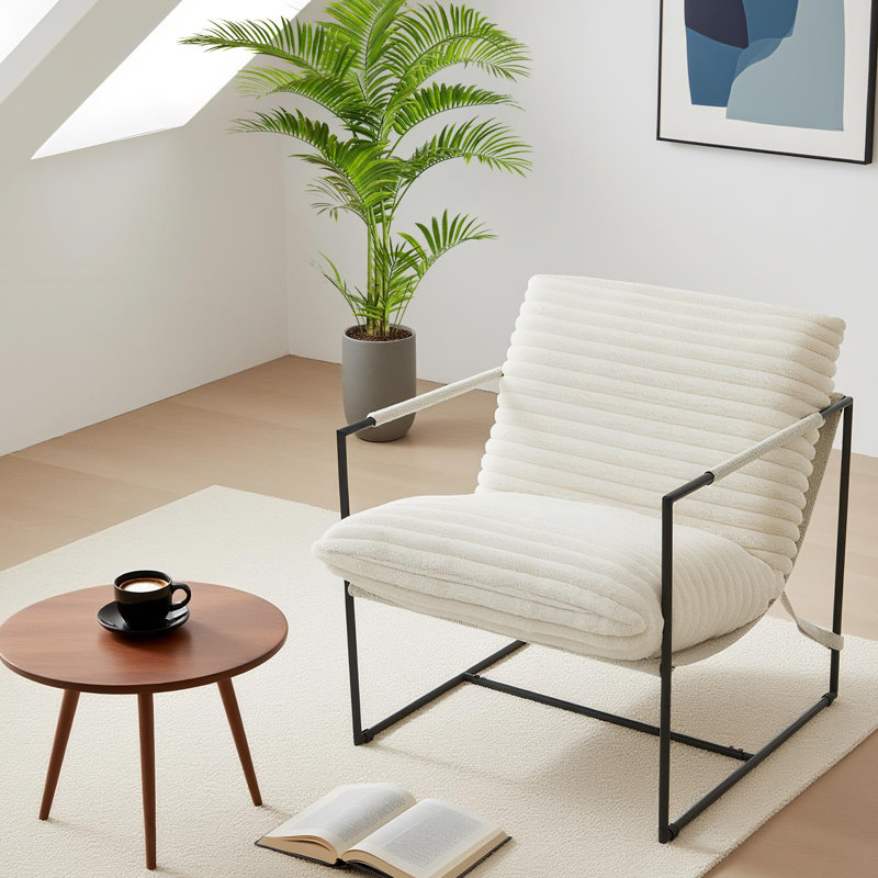 Upholstered Accent Chair, Beige