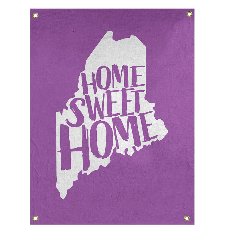 Tapisserie murale pour le maine doux home, H 36 po x l 26 po, Violet