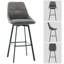 Tabouret de comptoir pivotant 43,31 po Avianah-600170970
