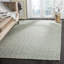 Santa Fe Hand-Knotted Wool Gray/Green Area Rug-1787795256