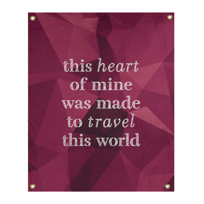 Tapisserie en polyester en faux pierres de voyage love love