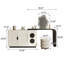 Meuble-lavabo extensible 39,37 po moderne noir et blanc avec miroir et tabouret de maquillage
