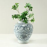 Approx 11 Inches Subtle Blue and White Vase