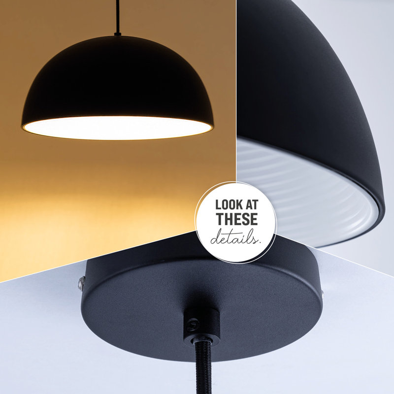 Heady 1 - Light Single Pendant, Black/White