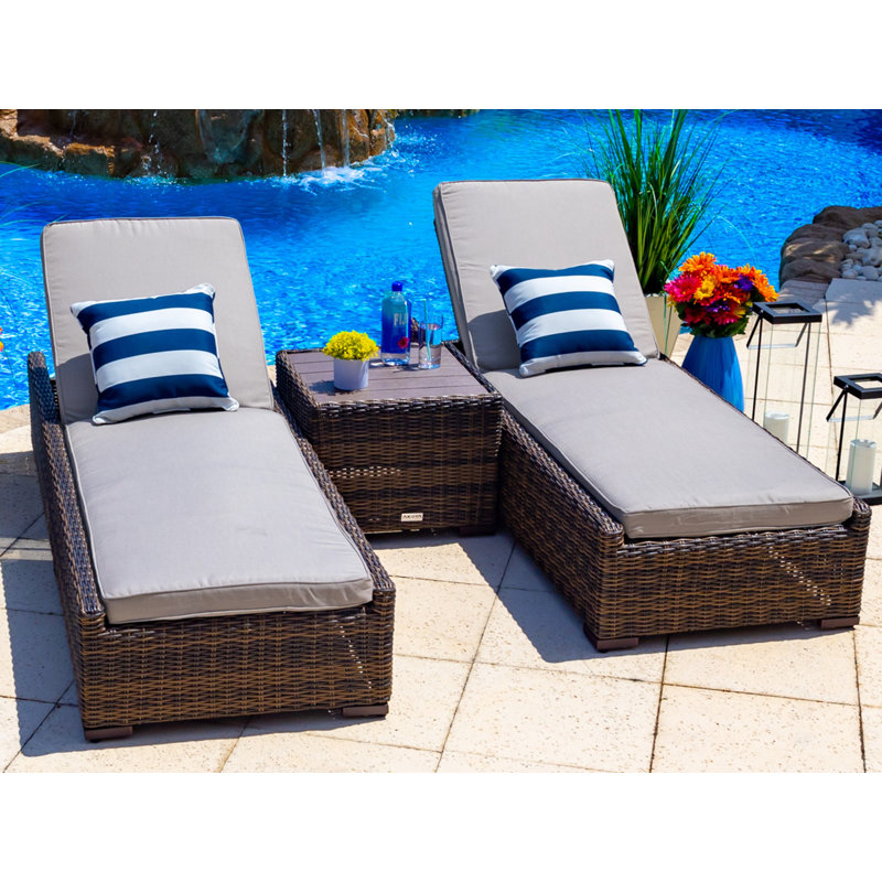Ensemble de patio 21 pièces en rotin avec coussins Centralmont, Toile Sunbrella® gris argenté, Gris