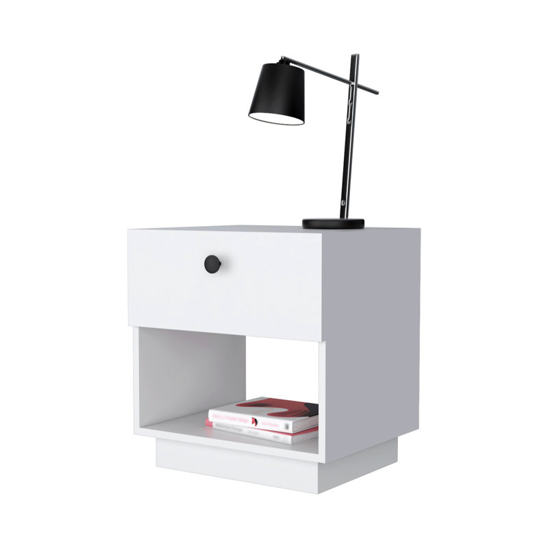 Febo 18.50'' W Wood Nightstand, White