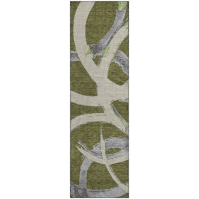 Premium Machine Washable Magaw AMF1022 Circles Rug