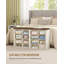 Shoe Storage Bench with Padded Seat, Shoe Rack Bench with 16 Open Compartments, Adjustable Shelves, Shoes Cabinet with Cushion for Hallway, Living Room, Bedroom, Entryway -1520910781
