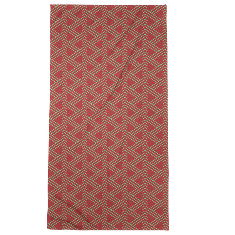 Bath Towel, Red, Poly/Cotton