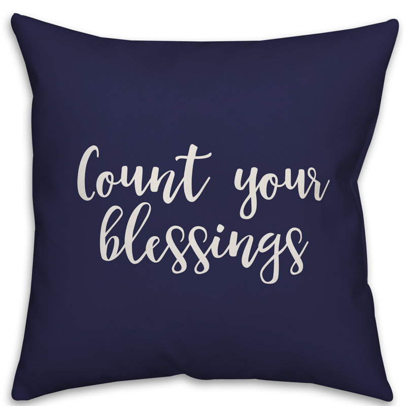  Comptez vos oreillers, Bleu marine, Coussin décoratif