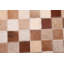 Tapis brun en cuir de vache patchwork 5 pi 0 po x 8 pi 0 po