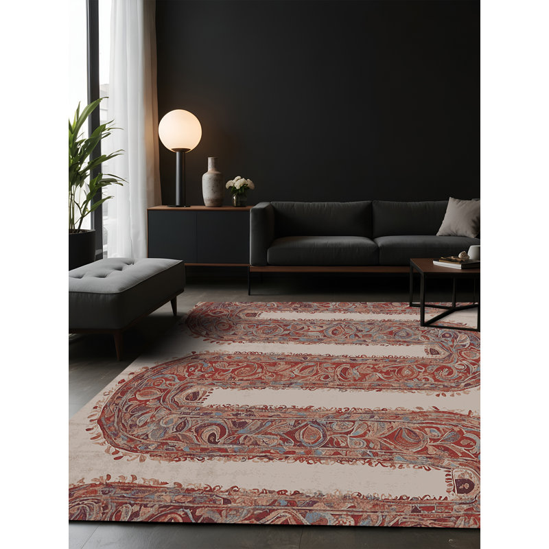 Tapis brun soyeux et moelleux, Carré 7 pi
