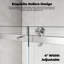 Porte de douche coulissante sans cadre 56-60x76 pouces 6 mm en verre trempé en acier inoxydable à panneau fixe facile à nettoyer-125097161