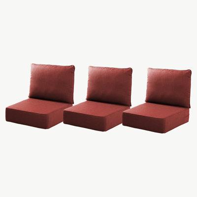 Ensemble de coussins épais de 6 po Ancolonia - Coussins de siège / dossier pour fauteuils pivotants et fauteuils (ensemble de 3)