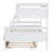 Twin Over Full Bunk Bed With Stable Construction And Size Trundle In White - Quality Bedroom Choice Versatile Option-304870472-304870473