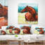 Cheval brun brun - Coussin imprimé animal