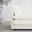 Fauteuil de chambre à coucher avec chenille blanche - tissu respirant, chaise de lecture rembourrée et confortable en bois massif