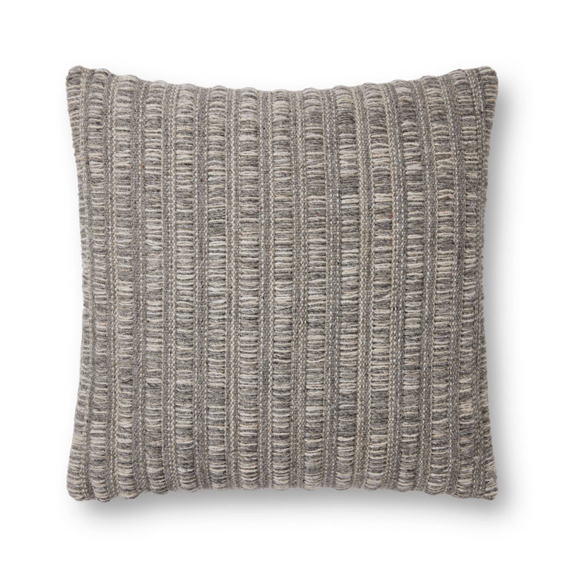 Amber Lewis x Loloi Kit gris / coussin naturel, Mélange de duvet