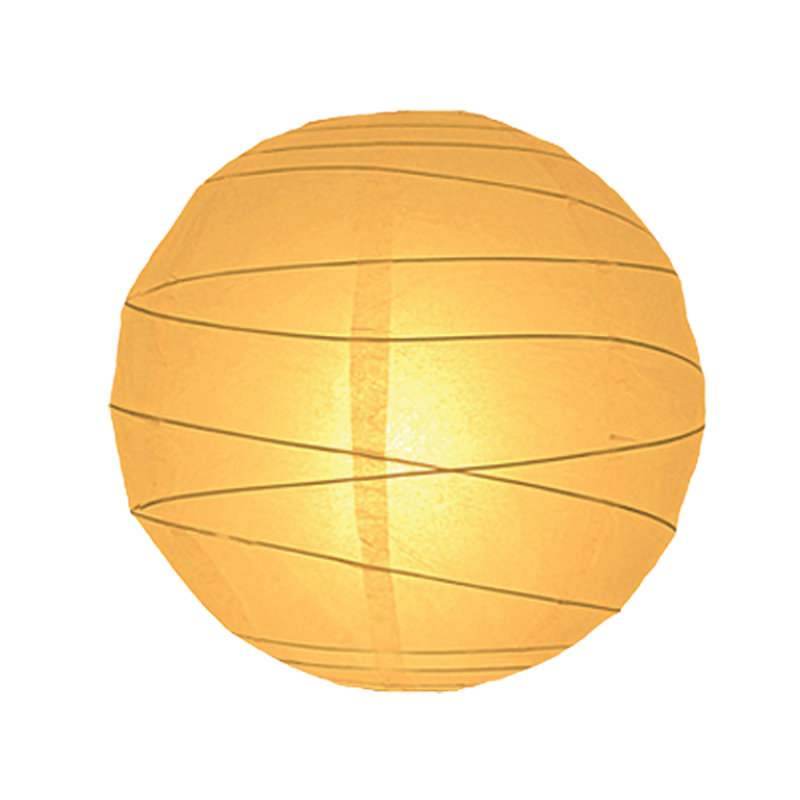 40cm H Paper Round Pendant Shade ( Clip On ), Papaya
