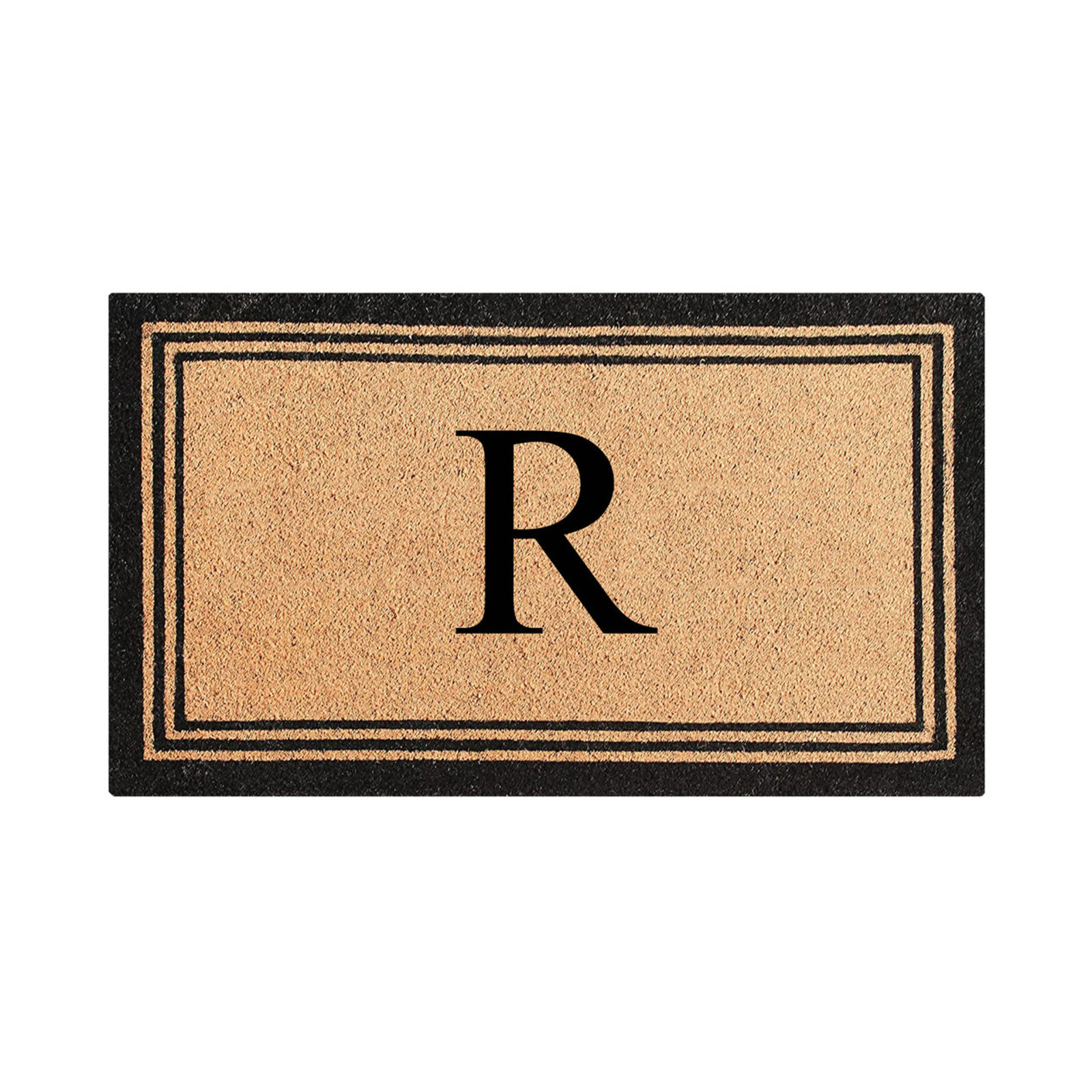 DeHond Pure Natural Coir Non-Slip Outdoor Door Mat, 24" X 39", R